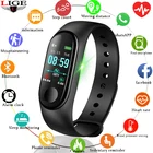 Смарт-браслет LIGE, СВЕТОДИОДНЫЙ цветной экран, спортивные часы для мужчин, смарт-браслет, фитнес, пульсометр, шагомер, отслеживание, обнаружение, умные часы
