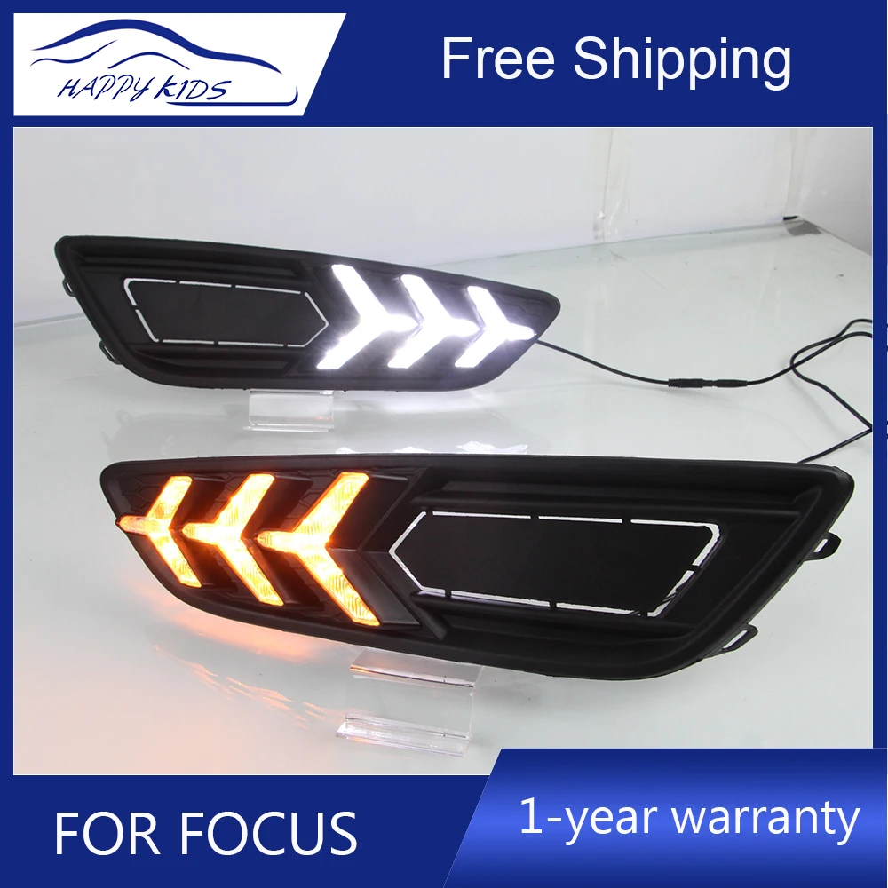 Стайлинг автомобиля Drl для Ford Focus 2015-2018 с реле сигнала Matix водонепроницаемый 12 В