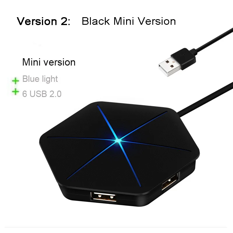 

Fashion USB 3.0 2.0 HUB High Speed External 6 Port Usb Splitter with Micro Usb Interface SD TF Card Reader for Laptop PC