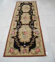 Modern Setting Hand-stitched Carpets New Price French Needlepoint 100% Wool Floral Carpet Knitted woven floor Rectangular