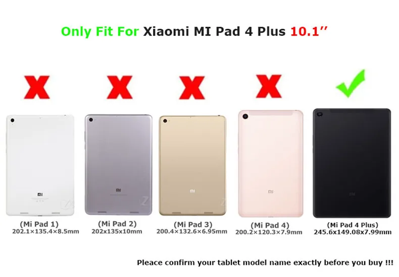 Для Xiaomi mi Pad 4 Plus 10,1 ''чехол из искусственной кожи с магнитной подставкой для Xiaomi mi pad 4 mi pad4 Plus+ защита