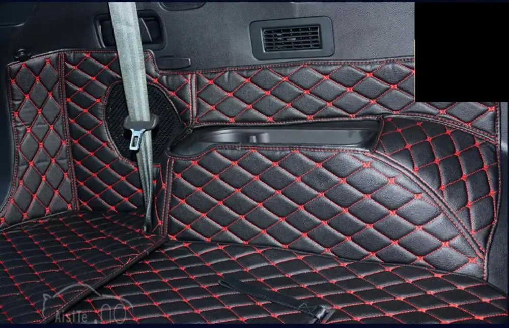 Волокна кожи багажник автомобиля коврик для hyundai grand santa fe 2012 2013 автомобильные аксессуары
