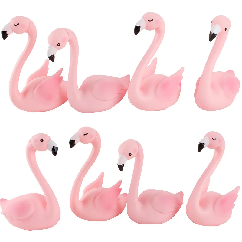 Топпер для торта в виде розового Фламинго с 3D сидением вечеринки честь Дня