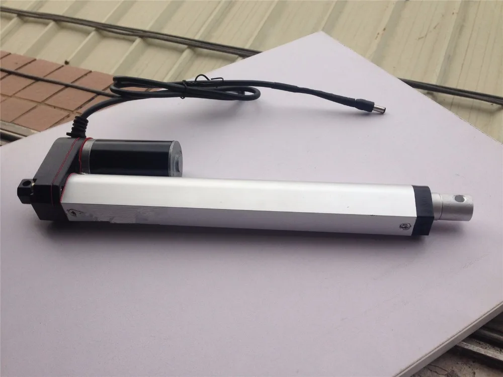 Мощный электрический линейный привод 24 В, 200 мм/8 дюймов, 220 фунтов/100 кг/1000 Н, нагрузка 10 мм/сек. для оборудования автоматизации