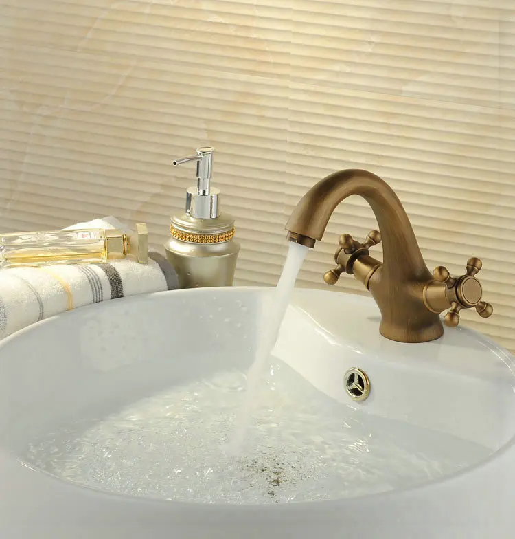 Antique Brass Finish Kitchen Sink Bathroom basin Faucet mixer tap AB-11 | Обустройство дома
