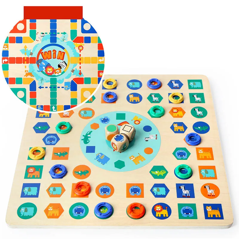 TOPBRIGHT Double-sided flying chess children's educational toys baby scorpion intelligence game multi-function board | Игрушки и