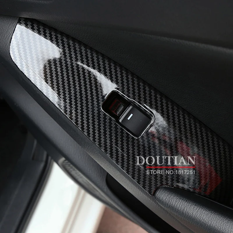 

ABS Inner Door Armrest Window Lift Switch Button Cover Trim For Mazda 3 2014 2015 2016 2017 2018 car Accessories