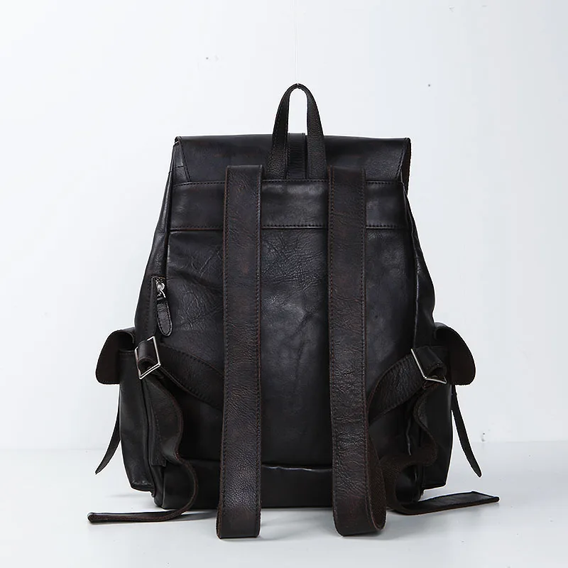 LANSPACE мужской рюкзак из коровьей кожи модный натуральной японская мужская сумка |