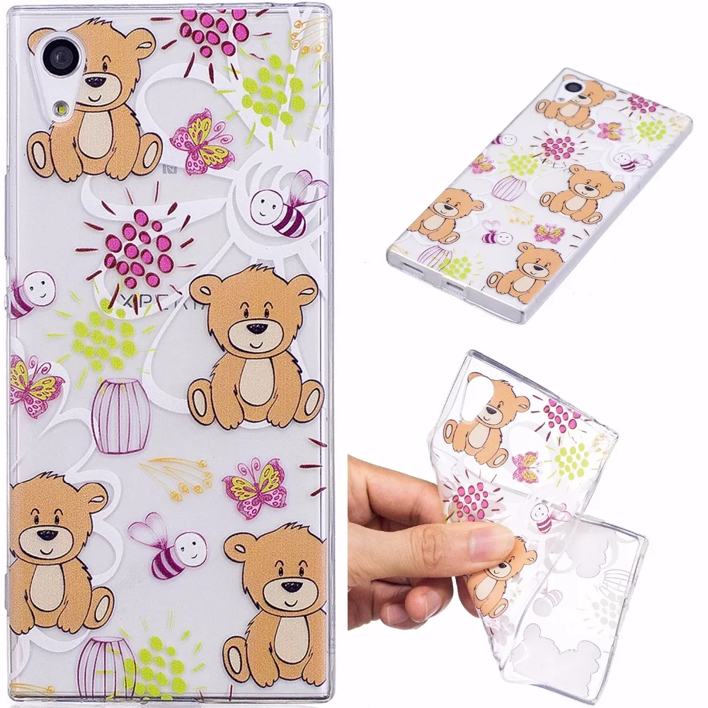 ARYIKUM Luxury Cartoon Case For Sony Xperia XA1 XA 1 XperiaXA1 Dual G3112 G3121 Silicone Gold Pink Cover Soni eXperia |