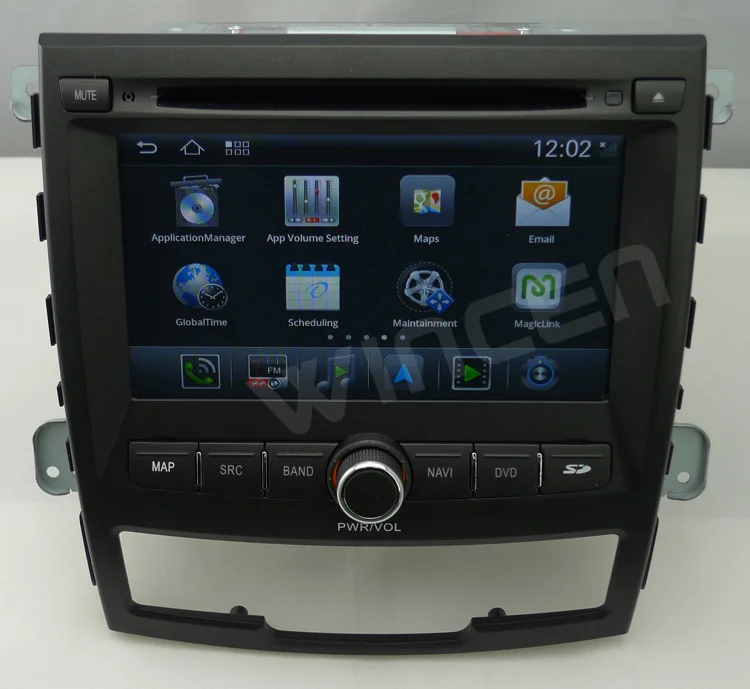 1080 p HD чистая автомобильный dvd плеер на основе Android для Ssangyong Korando A8 chip1G Процессор 512