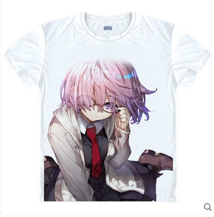 Fate Grand Order футболка с принтом саблей из японского аниме белая Повседневная
