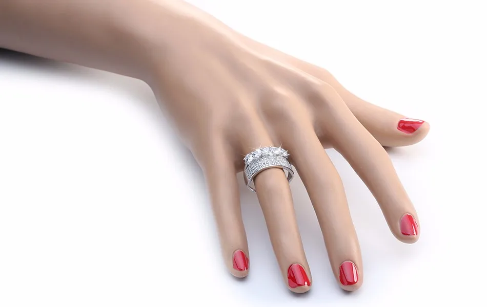 ORSA JEWELS роскошные серебряные кольца для женщин микро с инкрустацией AAA австрийский кубический циркон модный подарок для помолвки OR112