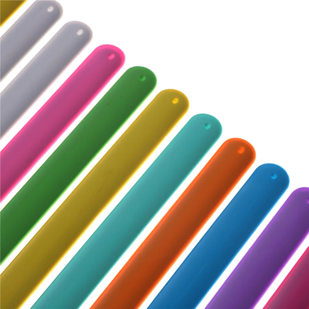 6PCS Rainbow Slap Bracelets baby shower favors party decoration girl birthday kids supply baptism gift New | Игрушки и хобби