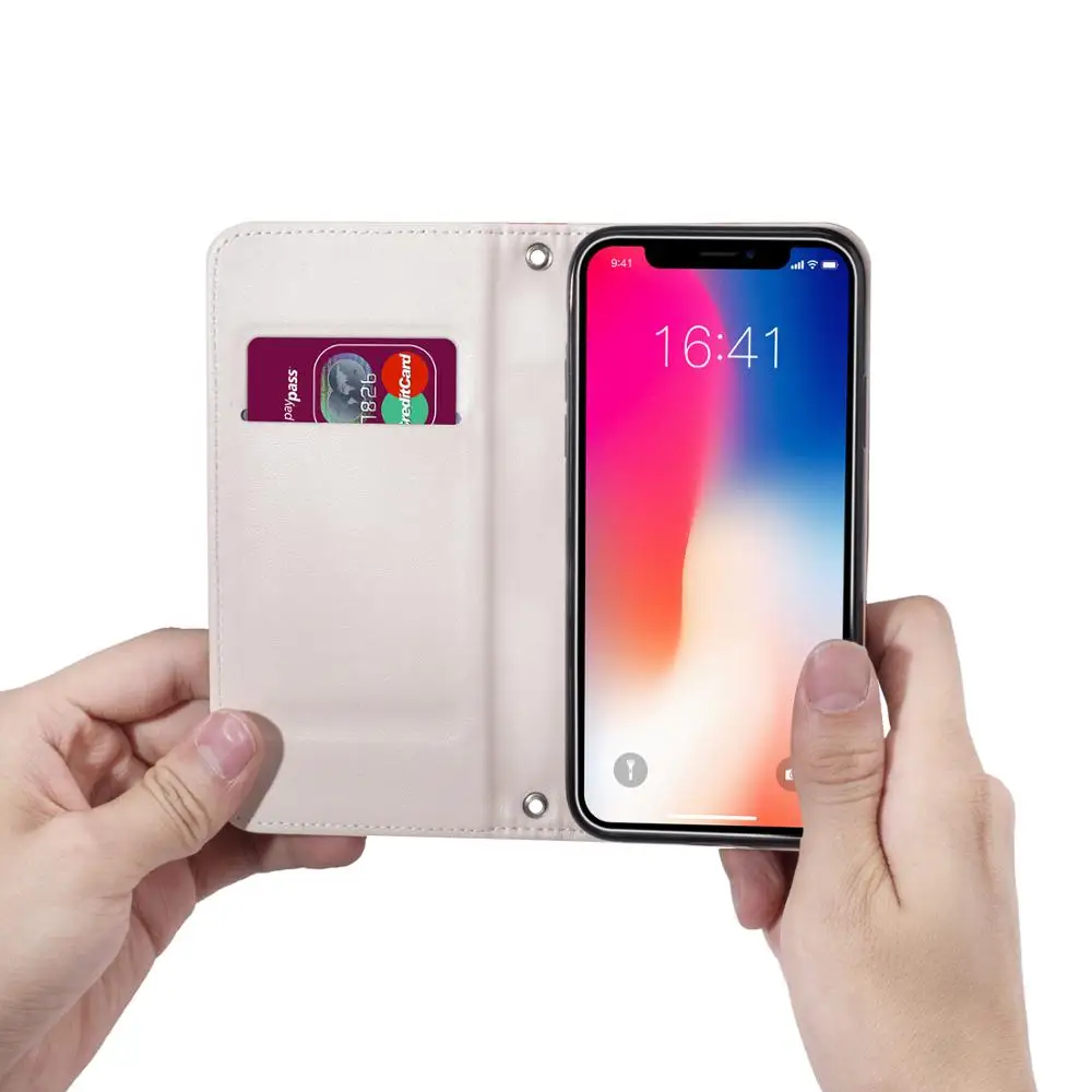 Роскошные Цвет одинаковые кожаные флип чехлы для iphone xr чехол xs max 6 7 8 plus samsung s10 Galaxy