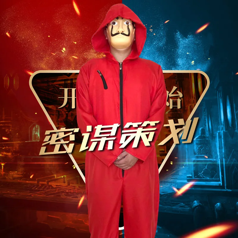 Салвадор дали Фильм Костюм деньги Heist дом бумаги La Casa De Papel косплэй Хэллоуин