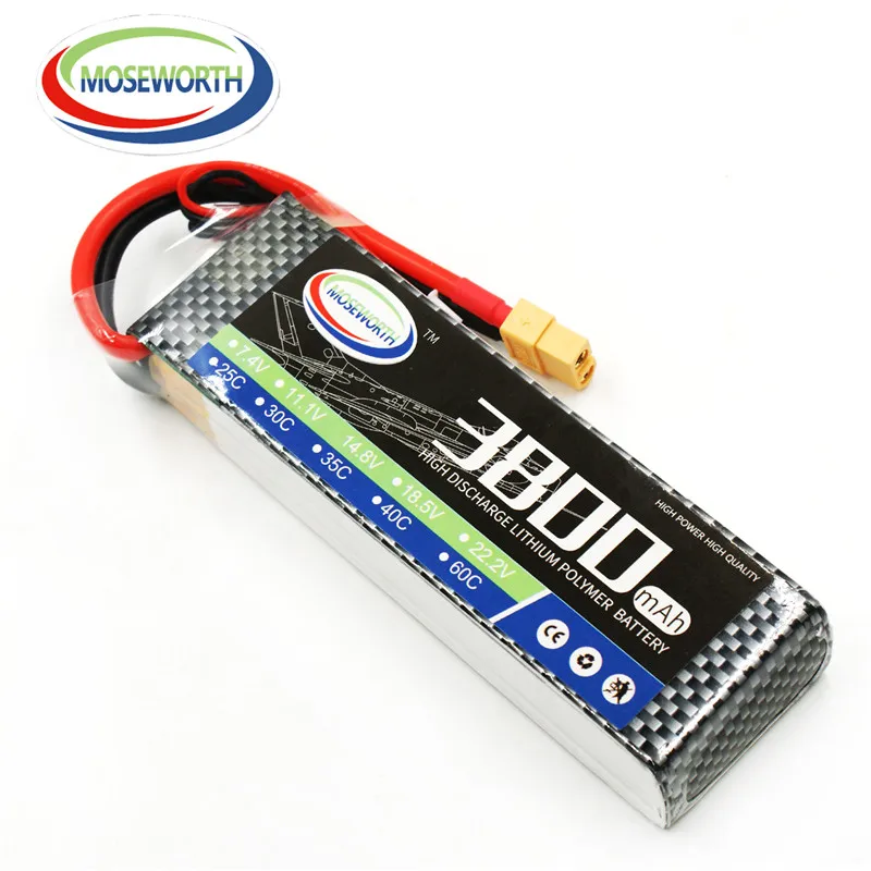 MOSEWORTH RC Lipo Батарея 4S 14 8 V 3800 мА/ч 60C для дистанционно управляемого Modlel летательный
