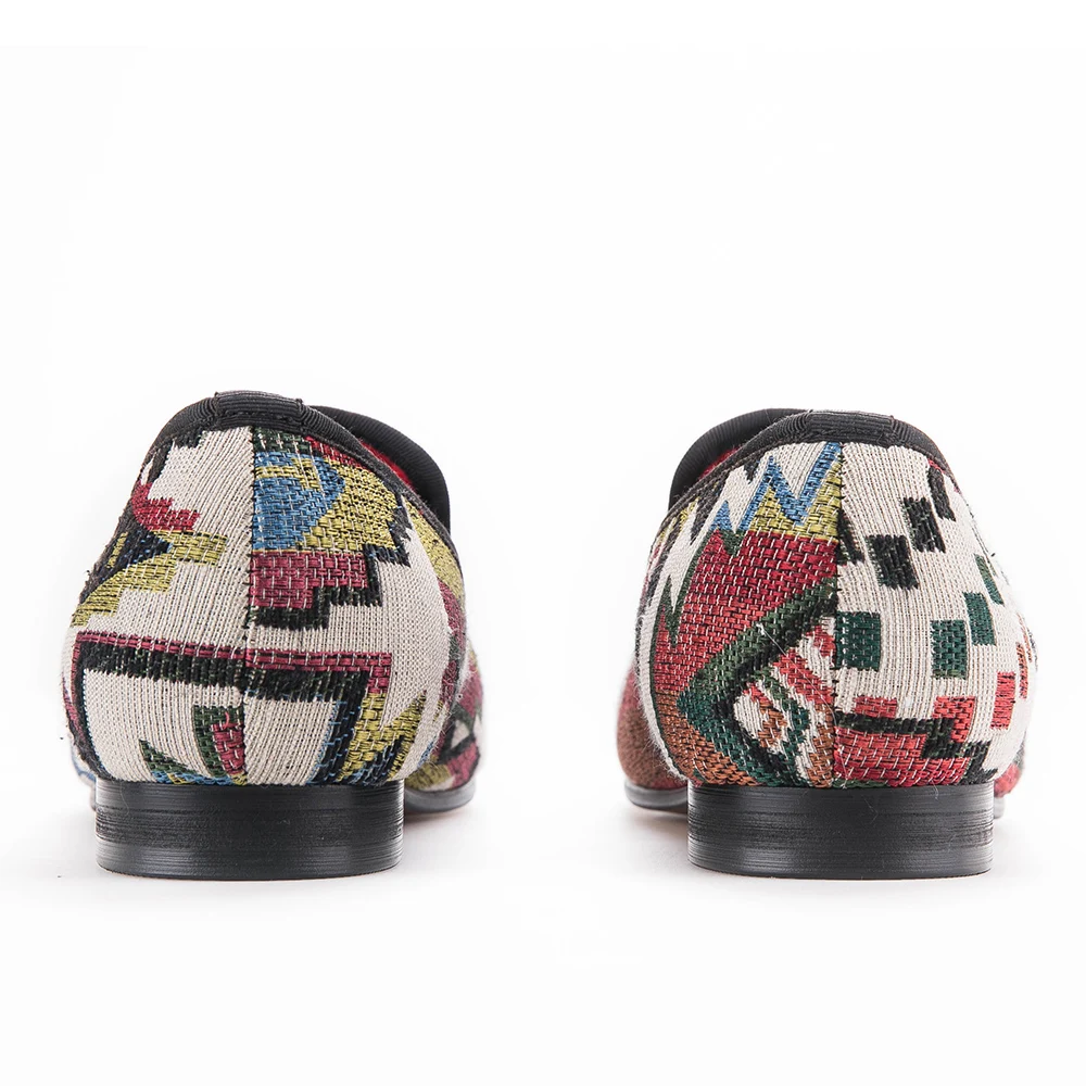 Мужские лоферы ручной работы смешанные цвета для мужчин вязаные туфли с красным