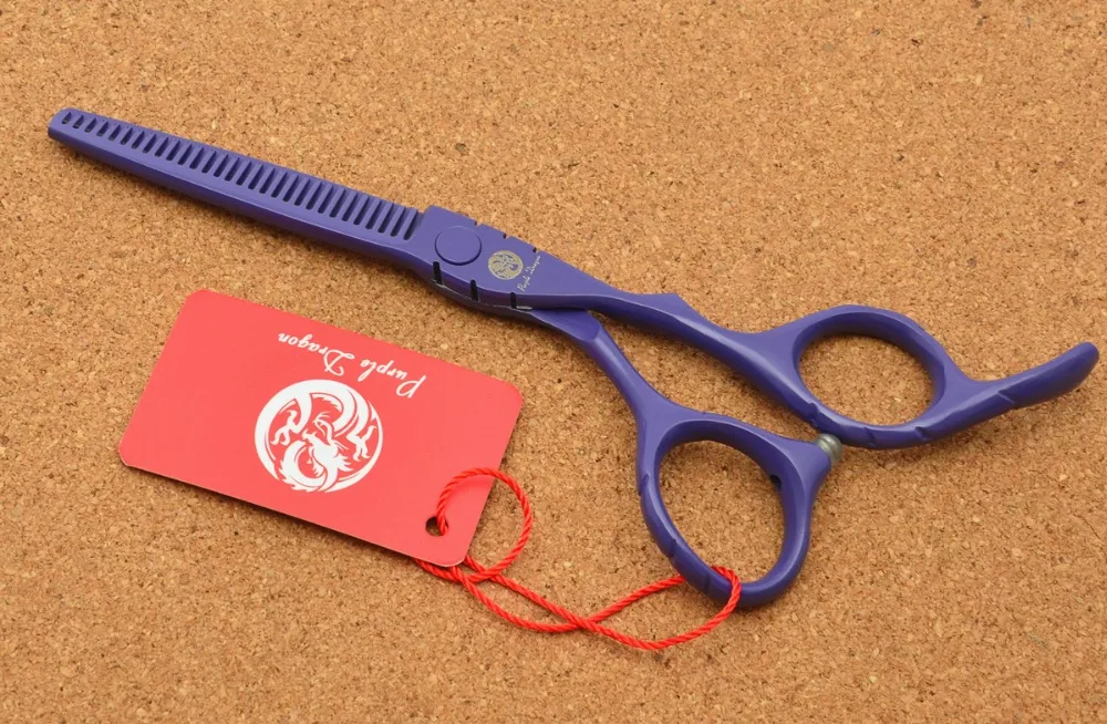 Z1010 6 In. Purple Dragon Japan 440C Hairdressing Scissors Cutting Shears Thinning Professional Human Hair | Красота и здоровье