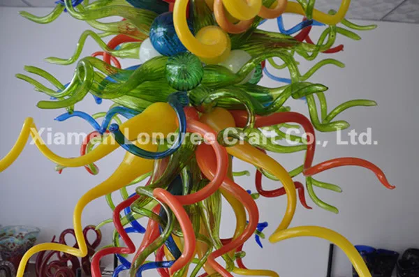 C02-Home Decorations Led Light Ceiling Hand Blown Colored Glass Chandelier | Лампы и освещение