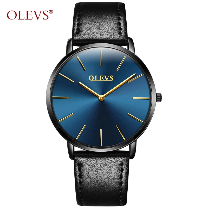 For Men 1PCS price 2 OLEVS пару часов класса люкс Для женщин Для мужчин Водонепроницаемый кожа ультра тонкий Повседневное любовь часы кварцевые наручные часы для 1 шт. цена - Цвет: For Men 1PCS price 2