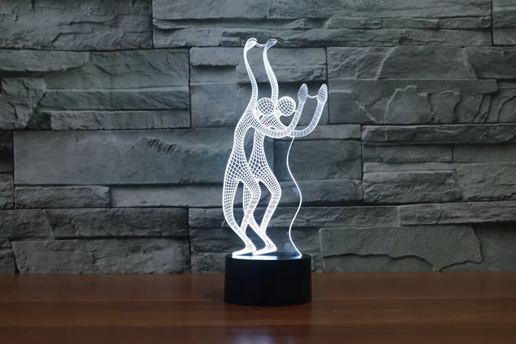 Акриловый 3D ночник для балета светодиодный светильник иллюзия USB RGB креативная