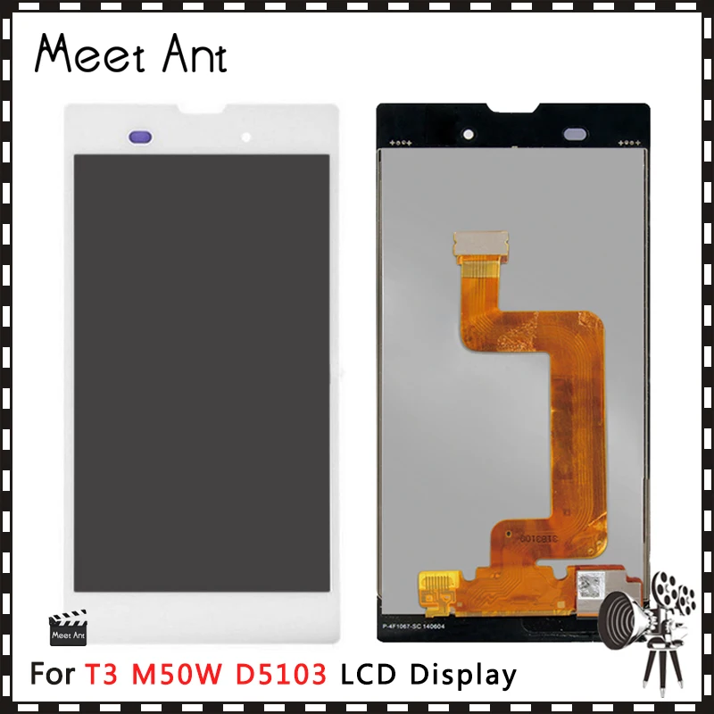 

DHL 10pcs/lot High Quality 5.3'' For Sony Xperia T3 M50W D5103 LCD Display Screen With Touch Screen Digitizer Assembly