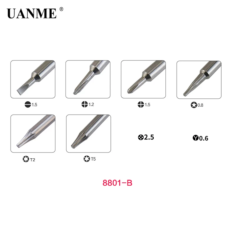 UANME BEST-8801 A B Набор отверток для iPhone X для iPhone 8 7 6 S 6 открытие ремонтных инструментов Набор для разборки инструментов для мобильного телефона