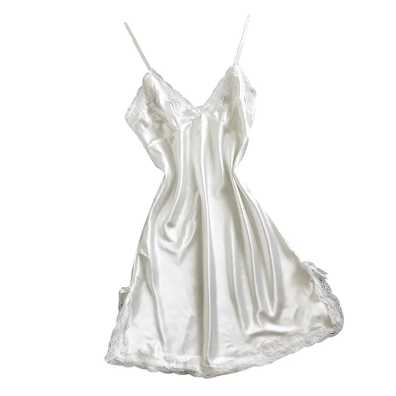 Женское атласное сексуальное кружевное нижнее белье с бантом Babydoll v образным