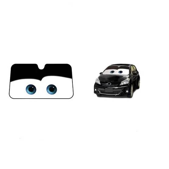 Мультяшная пленка на окно Pixar Eye с подогревом на лобовое стекло, солнцезащитный козырек для окна автомобиля, защита от солнца, авто солнцезащитный козырек, автомобильные чехлы - Цвет: Черный