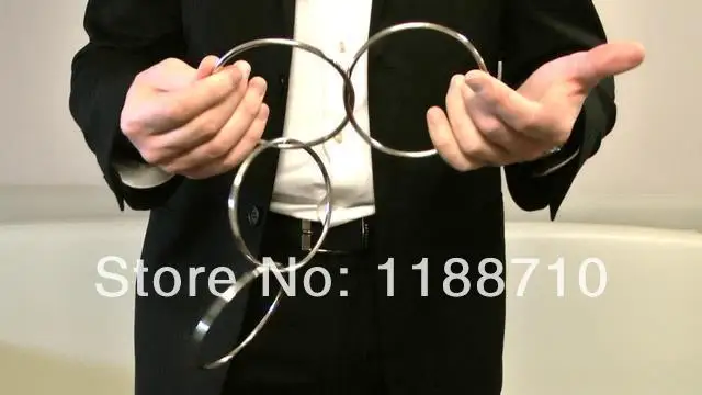 Китайские соединительные кольца 4 кольца-10 см-(нержавеющая