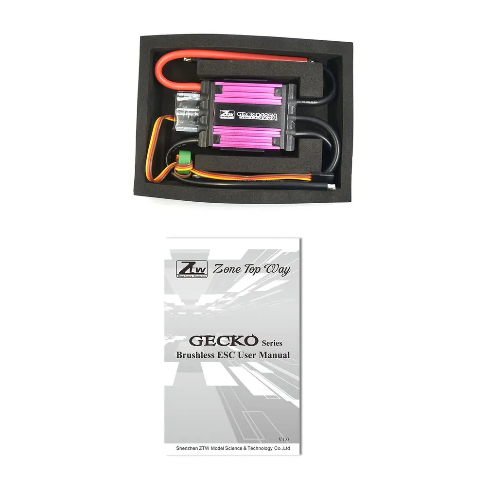 ZTW Gecko 125A бесщеточный ESC электронный регулятор скорости с 8A SBEC для квадрокоптера RC