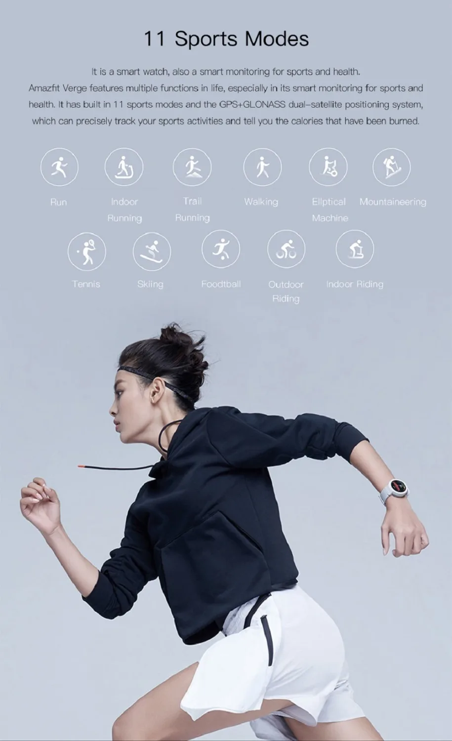 Оригинал Amazfit AMAZFIT Verge 3 GPS Смарт-часы IP68 AMOLED экран ответ на звонки умные часы