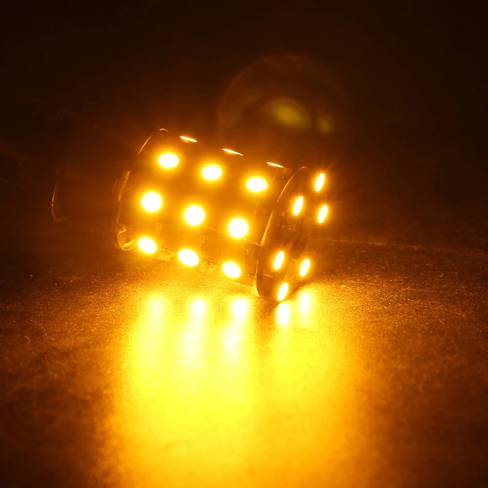 Новый продукт! 2-50-100шт 1157 BAY15D 3528 60 SMD Светодиодный двухцветный Янтарный/Белый