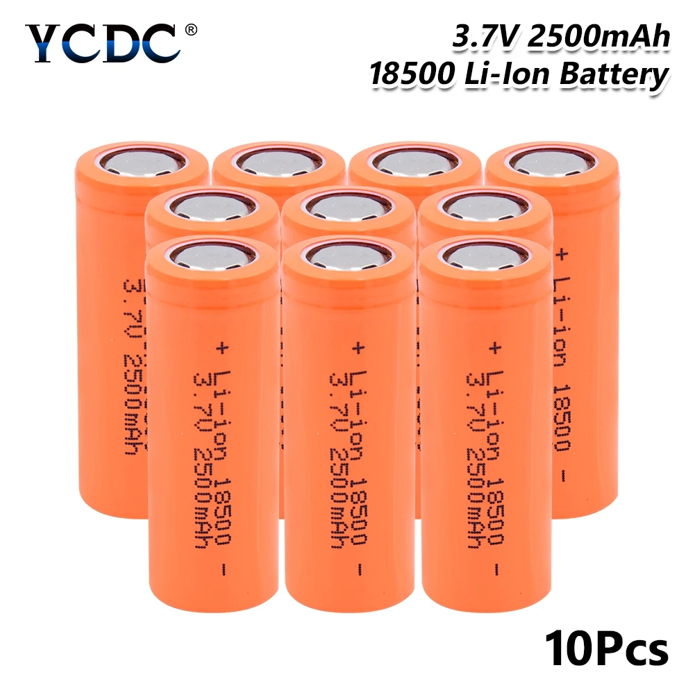 Перезаряжаемая 18500 литиевая батарея 3,7 V 2500mAh Высокая емкость перезаряжаемые Batateria безопасные батареи промышленного использования для игрушек