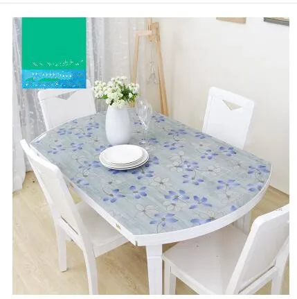 

Soft Glass PVC Tablecloth Waterproof Party Home Kitchen Dining Room Placemat Pad Thickness 1.0mm Home Decoration Toalha De Mesa