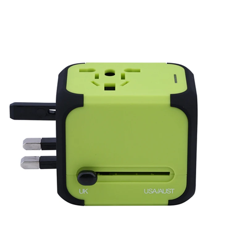 Дорожный адаптер Международный универсальный питания все-в-одном с 2.4A 2USB по