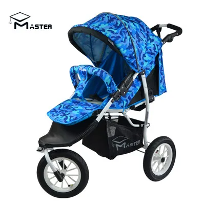 Babyfond Роскошная детская коляска с высоким пейзажем, надувная трехколесная детская коляска, ударная, складная, BB, трехколесный велосипед - Цвет: green