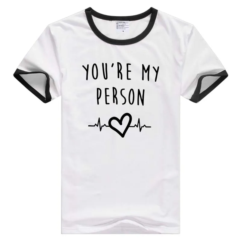 Повседневная мужская и женская футболка с коротким рукавом You're My Person удобная
