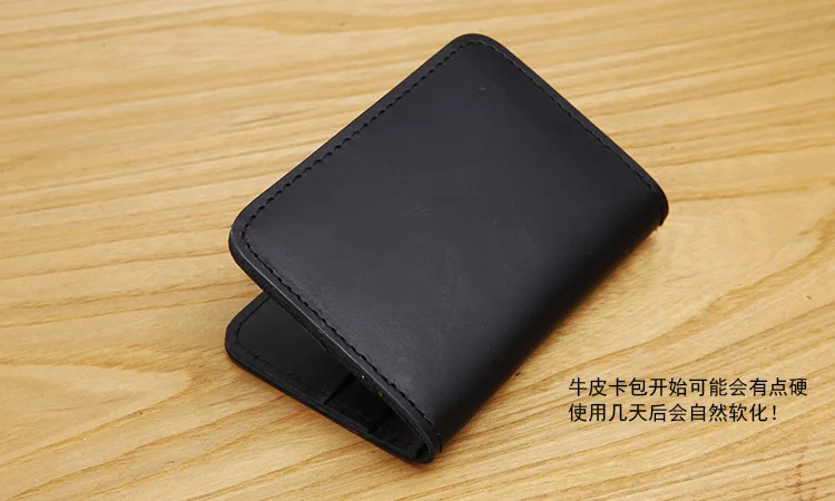 LANSPACE men's genuine leather card holder handmade wallet brand  coin purses holders