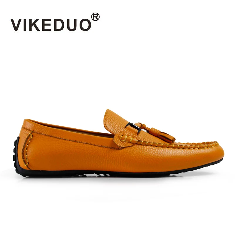2020 Vikeduo Handmade Hot Mens Moccasin Gommino Shoes 100% Genuine Cow Leather Fashion Casual Luxury Life Home Original Design | Обувь