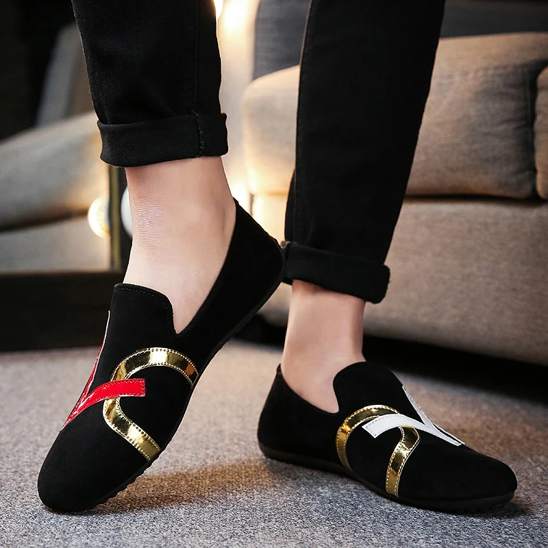 Men Slipony Flats slip-on Moccasins Retro British men's Boat shoes Loafer Chaussure Hombre man Casual Gommino Driving | Обувь
