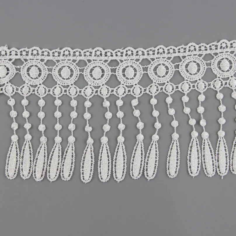3 ярдов полиэстер белая лампа висячая бахрома Кружева Планки для шитья Ремесло