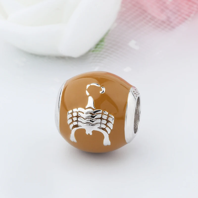 Браслет и ожерелье из серебра 925 пробы с эмалью созвездиями|Шармы| |