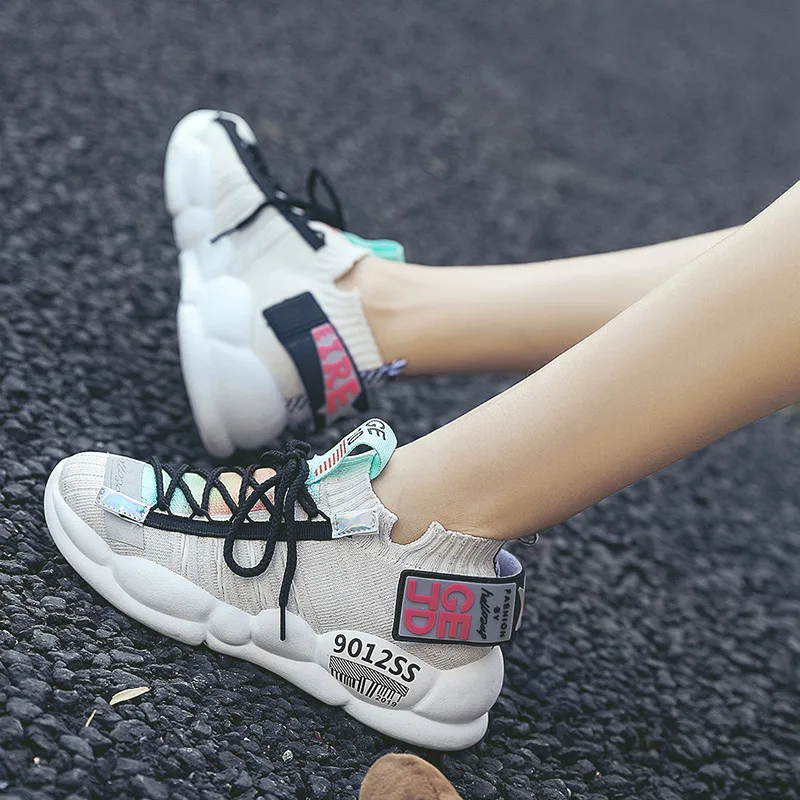 Suquan hot shoes women trainer 2019 feminine sneakers fashion lady PU Leather flat platform light mesh breathable sport | Обувь