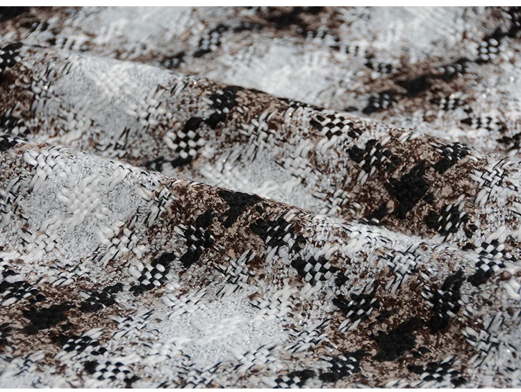 Модная композитная ткань смешанных цветов яркая шелковая твидовая для пальто