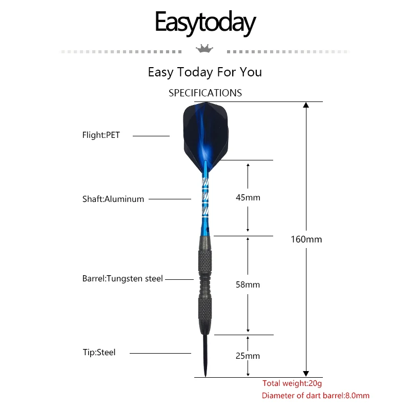 Easytoday 3 шт./компл. профессиональные стальные наконечники стандартные твердые
