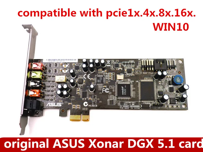 Оригинальная профессиональная звуковая карта ASUS Xonar DGX интерфейс PCI E 5 1 каналов