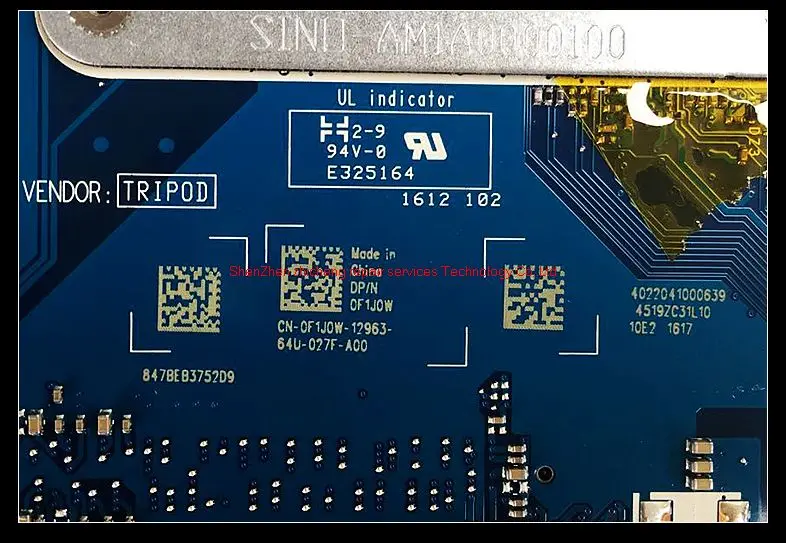 Для ноутбука DELL Inspiron 15 5559 AAL15 LA-D071P F1J0W SR2EZ I7-6500U DDR3L Дискретная графическая