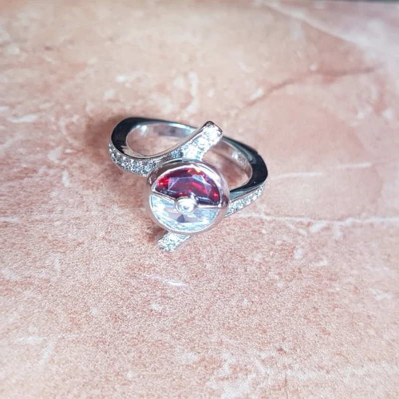 Женское кольцо с монстрами модное винтажное в форме шара серебряным покрытием