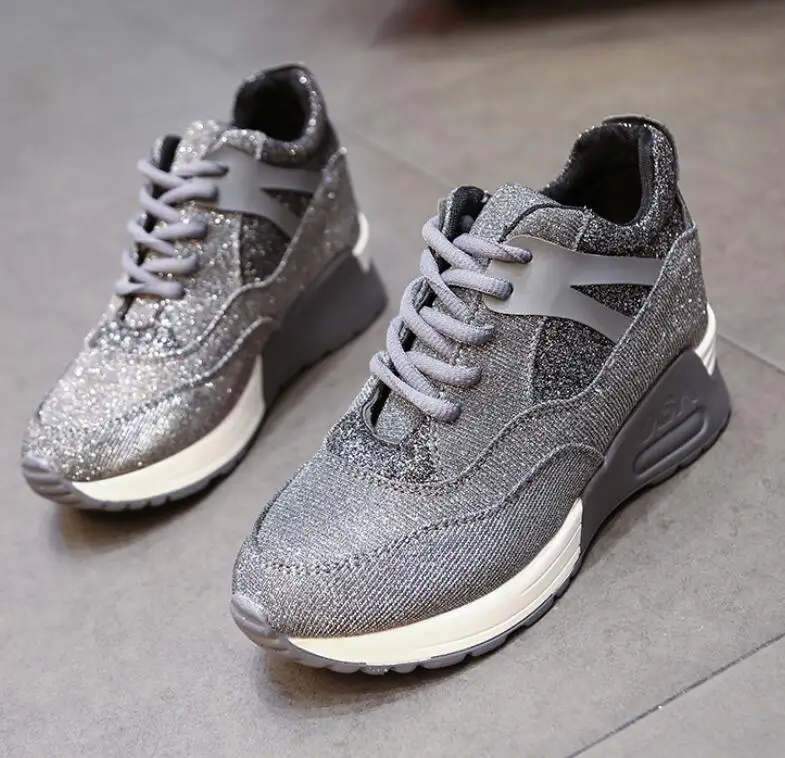 Новинка Повседневная обувь для женщин дышащие кроссовки на платформе Женская